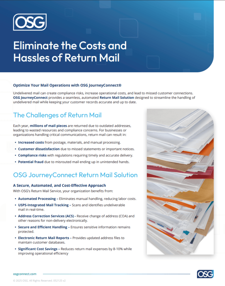 OSG Return Mail Solution Brief