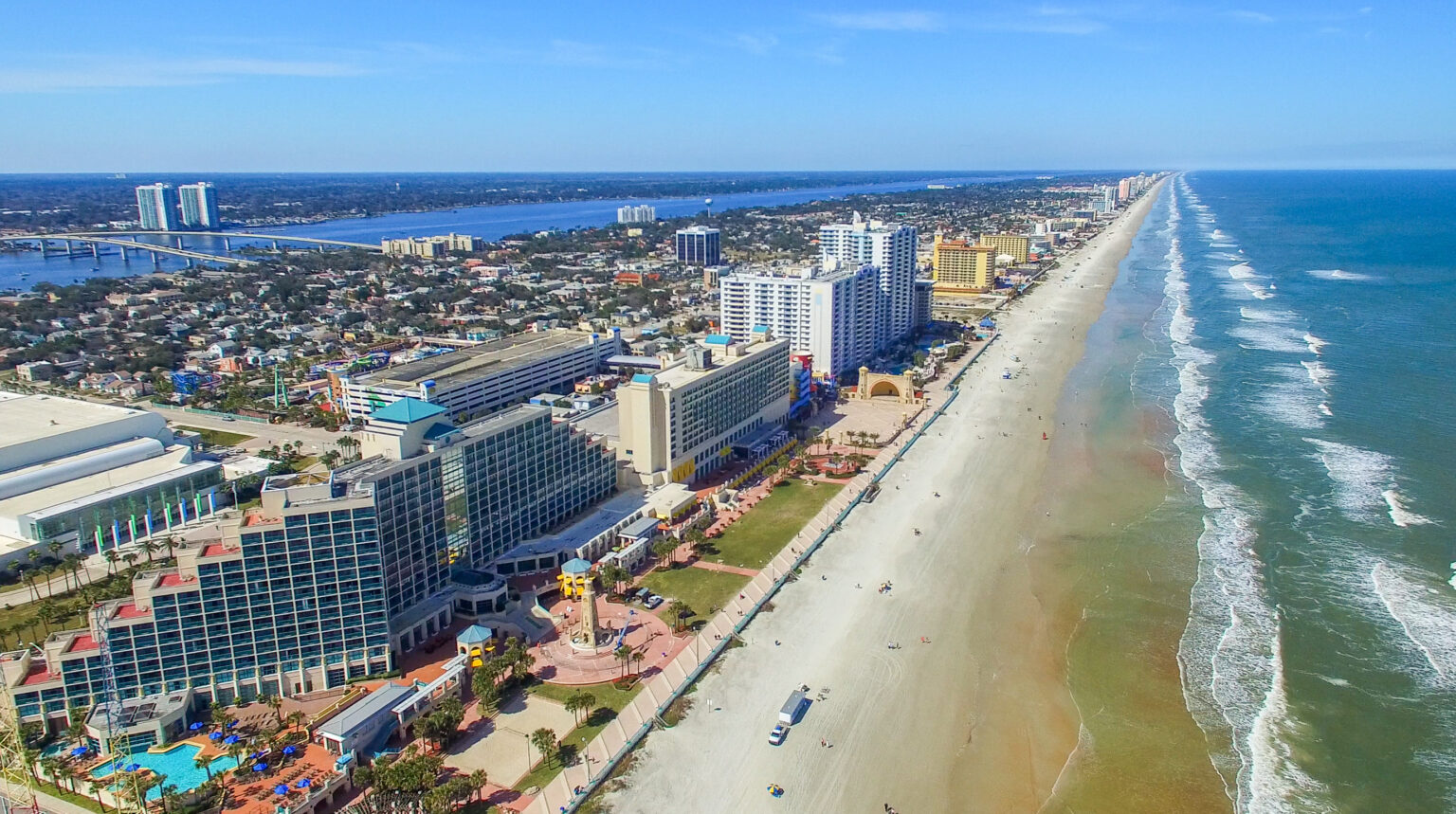 Aerial city view. Fort Walton is a major attraction in Florida.